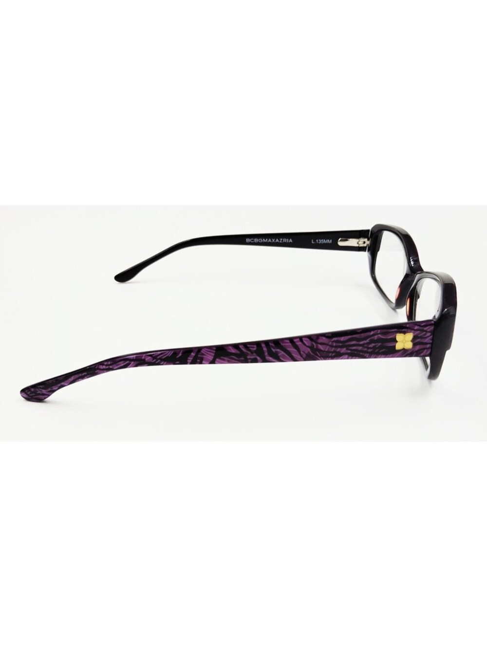 BCBGMAXAZRIA Gabby Eggplant Eyeglass Frames 52-16-135 Purple Women's w/ Case - Picture 6 of 10